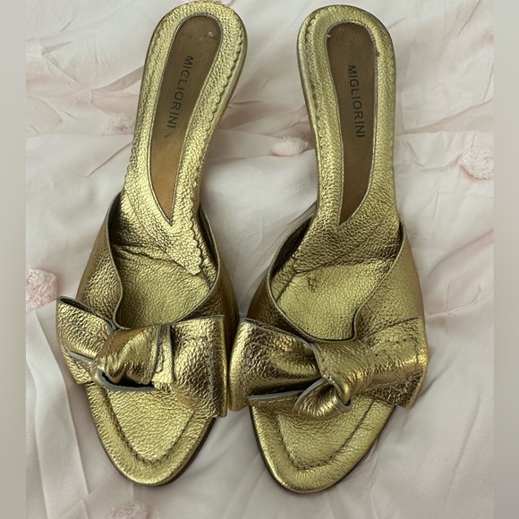 migliorini Shoes - Gold Migliorini Heels